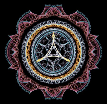 Magic fractal space circleの写真素材