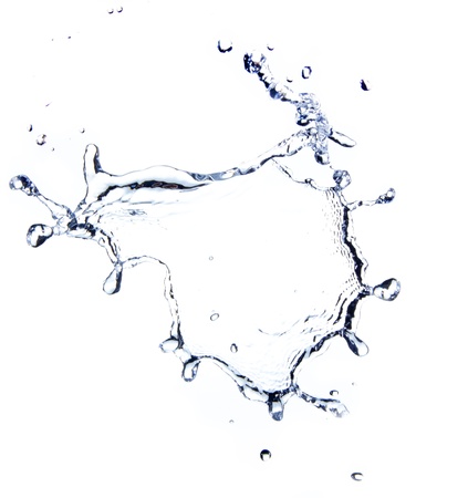 Water splash, isolated on white backgroundの写真素材