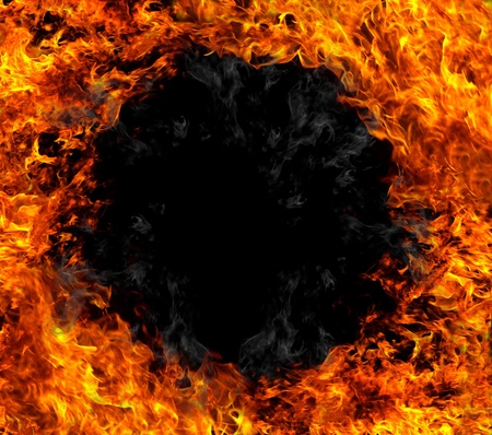 Fire black hole の写真素材