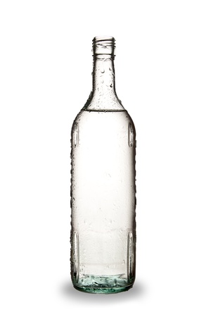 Bottle of spirit, isolated on white backgroundの写真素材