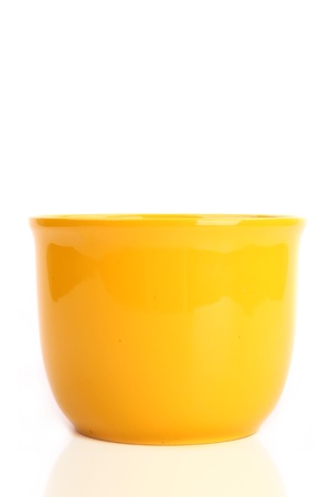 Flowerpot isolated on white backgroundの写真素材