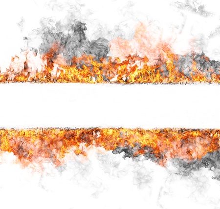 Fire stripe, isolated on white backgroundの写真素材