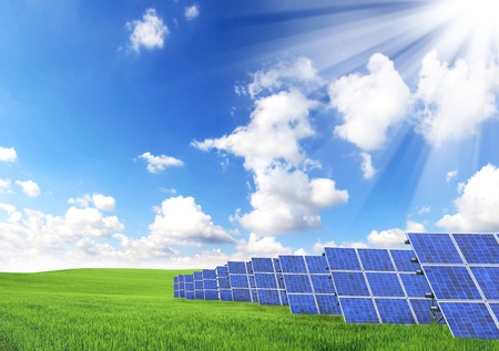 Solar panelsの写真素材
