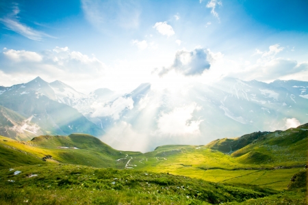 Beautiful alpine landscapeの写真素材
