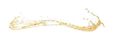 Champagne wine splash, isolated on white backgroundの写真素材