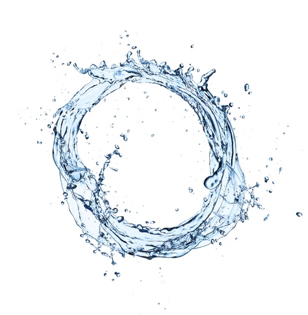 Water circle isolated on white background Water circle isolated on white background