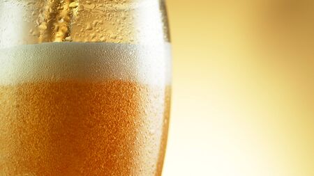 Detail of beer drink in close-up, super macro shotの写真素材