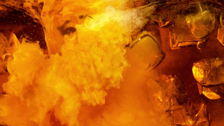 Detail of whirling water with bubbles, closeup. Abstract aqua background.の写真素材