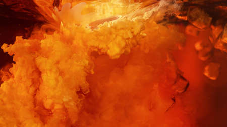 Detail of whirling water with ice cubes, closeup. Abstract aqua background.の写真素材