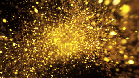 Sea salt pieces explosion, close up. Isolated on black background