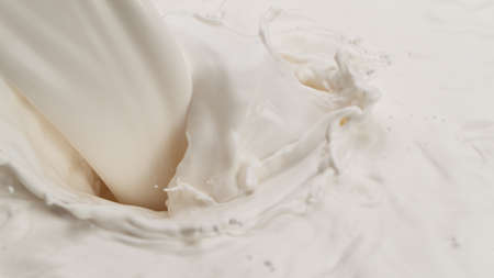 Hot chocolate crown splash, abstract sweet backgroundの写真素材