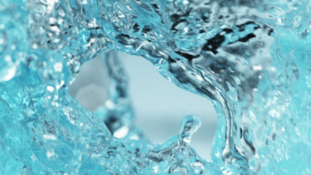 Pouring orange juice with splashing liquid, freeze motion studio shot.