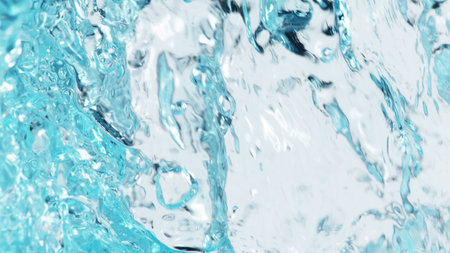 Pouring orange juice with splashing liquid, freeze motion studio shot.