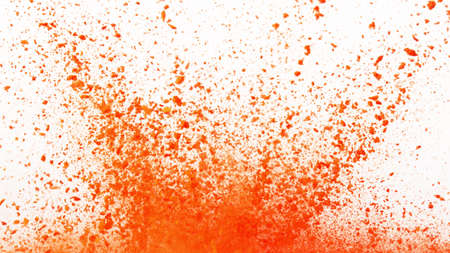 Cocoa beans flying in the air in freeze motion isolated on black backgroundの写真素材