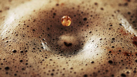 Milk being pour into coffee drink. Mixing texture beverages backgroundの写真素材