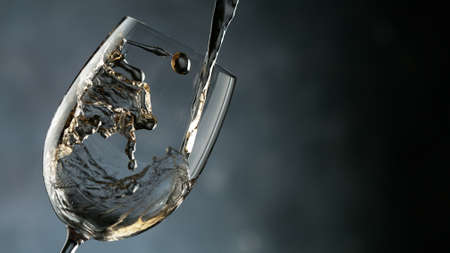 Texture of water waves, close-up. Dark colors design, abstract background.の写真素材