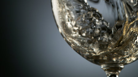 Abstract red wine surface. Close-up of liquid surfaceの写真素材