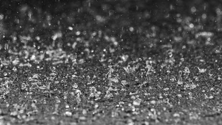 Abstract water splashes isolated on black background, freeze motion.