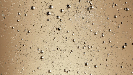 Macro shot of water bubbles. Abstract beverages background.