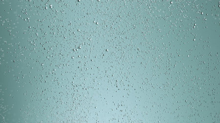 Macro shot of water bubbles. Abstract beverages background.