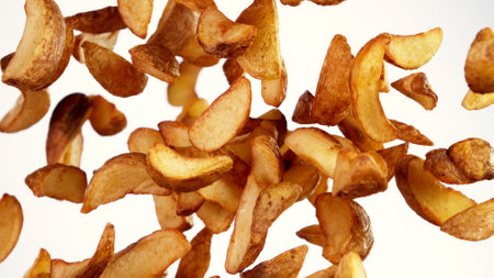 Macro photo of premium dark chocolate splashing. Freeze motion, splashing melted chocolate background.の写真素材