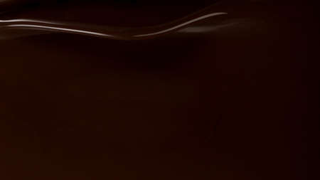 Closeup of splashing dark melted chocolate, top view.の写真素材