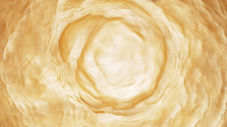 Abstract whirl shape of white wine, mixing liquid concept. Dark ruby colored background.