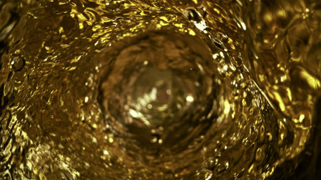 Abstract twister shape of water splash. Freeze motion, energy and wash concept.の写真素材