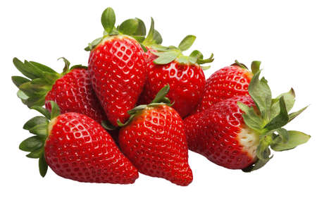 Closeup of many fresh strawberriesの写真素材