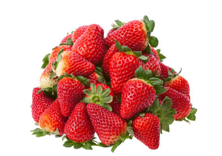 Closeup of many fresh strawberriesの写真素材