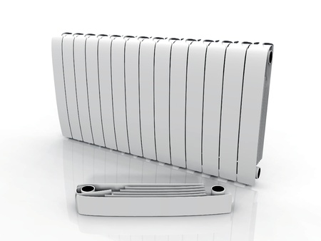 a radiator on a white backgroundの写真素材