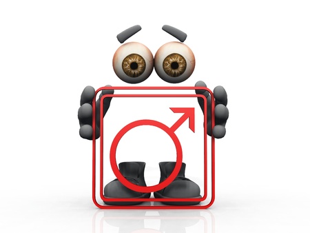 male symbol on a white background 
の写真素材