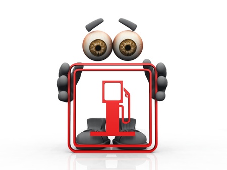 gas station symbol on a white background 
の写真素材