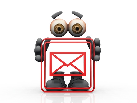 mail symbol on a white background 
の写真素材