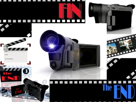 composition  of film images and videoの写真素材