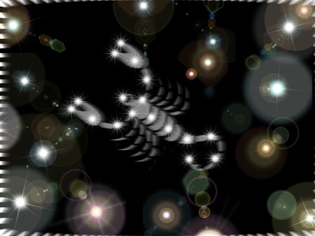scorpio on a star background 
の写真素材