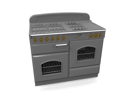 the stove on a white backgroundの写真素材
