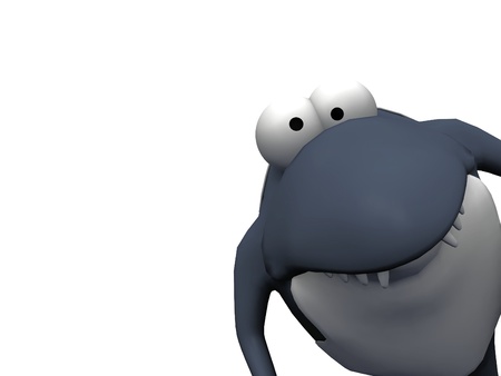 shark on a white backgroundの写真素材