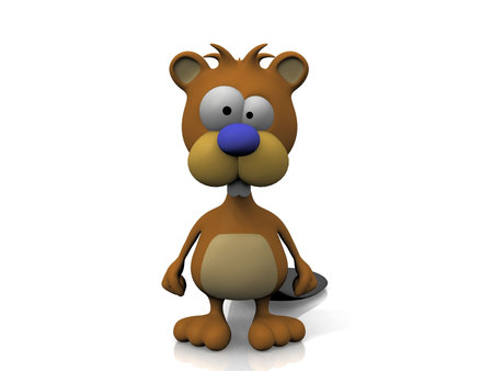 beaver on a white backgroundの写真素材