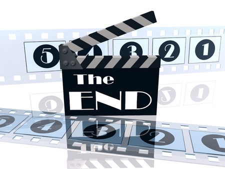 the end of the movieの写真素材