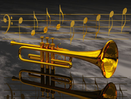 the trumpet and the notes