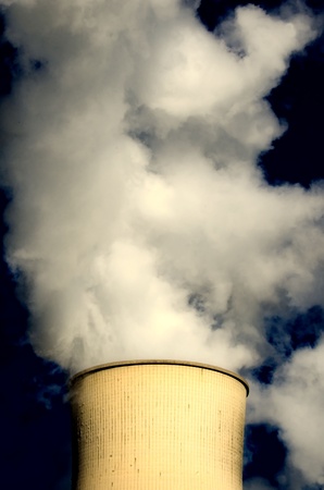 chimney and smokeの写真素材