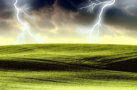 the green fieldの写真素材