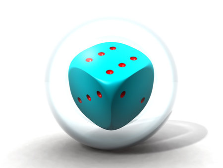 dice in a bubble