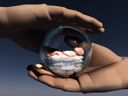 protect the babyの写真素材