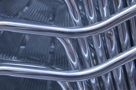 chairs stainless steelの写真素材