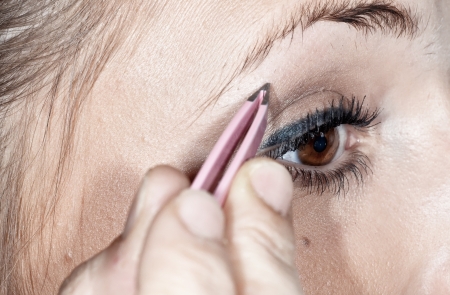 eyebrow shapingの写真素材
