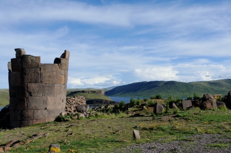 sillustani in Peruの写真素材