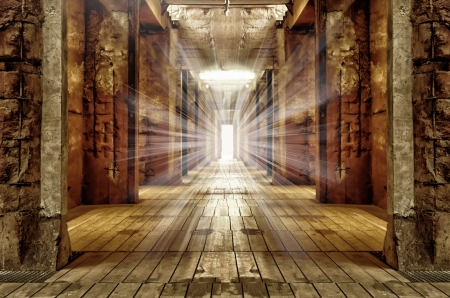 light in hallwayの写真素材