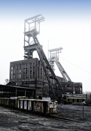 head frame of mine shaftsの写真素材